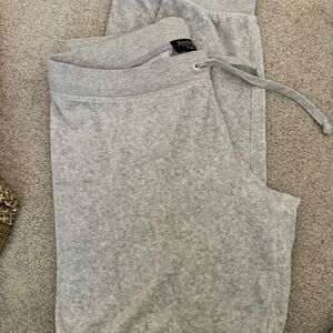 Juicy Couture Heather Gray Velour Joggers